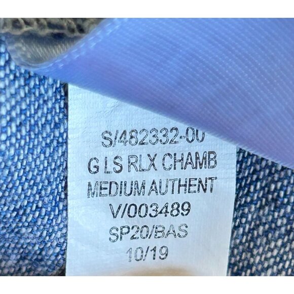 Old Navy Relaxed Chambray Shirt in Medium Authentic Wash - Sz M - Picture 6 of 6